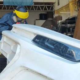 TC: avanzan los trabajos en la trompa del Camaro del Pradecon Racing