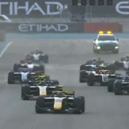 F2: Colapinto superó una complicada largada en el Sprint de Abu Dhabi