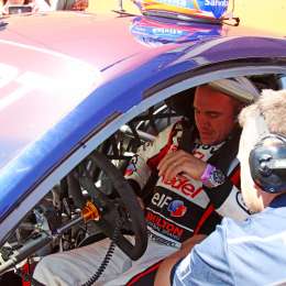 TC: Mariano Werner prepara una prueba con su Mustang