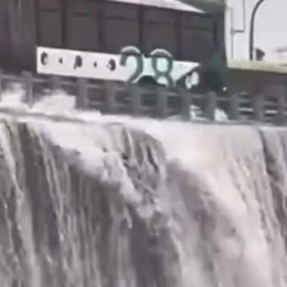 Impresionantes imágenes del temporal: cataratas en la General Paz