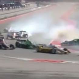 IndyCar: ¡Accidentado comienzo en Thermal! Grosjean golpeado, Canapino pudo esquivar