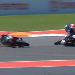 MotoGP: insólito accidente entre dos compañeros de equipo en Austin