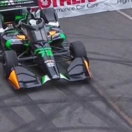 IndyCar: Canapino sufrió un leve despiste en el inicio del sábado en Long Beach