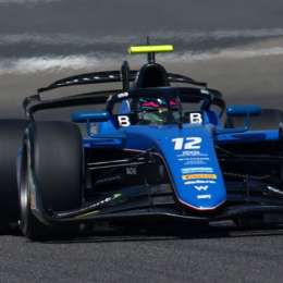 F2: Colapinto completó el primer día de pruebas en Barcelona