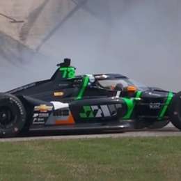 ¡Cuidado, Titán! El trompo que complicó a Canapino durante la práctica de la IndyCar en Barber