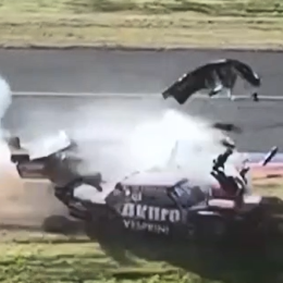 Escalofriante accidente en la primera serie del TC Pista en Toay