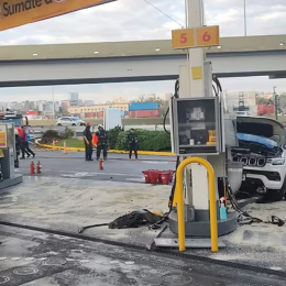 El flamante campeón con Estudiantes que chocó su camioneta contra una estación de servicio