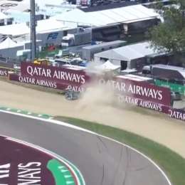 F1: Alonso sufrió un accidente en el último entrenamiento en Imola