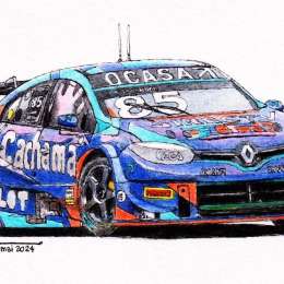 El artista brasileño que dibuja autos y pilotos argentinos