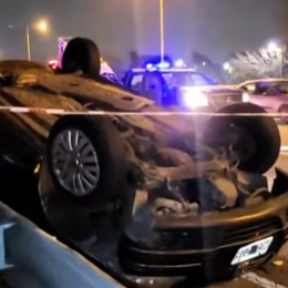 Robo, persecución y vuelco en la avenida General Paz