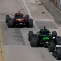 IndyCar: ¡Al limite! Canapino se encontró con Félix Rosenqvist en el final del entrenamiento