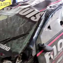 TN: así quedó el auto de Pezzini después del vuelco