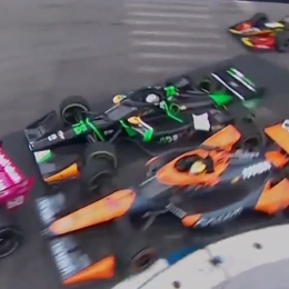 IndyCar: ¡Casi lo elimina! el durísimo golpe que Pourchaire le dio a Canapino en Detroit