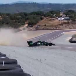 IndyCar: Agustín Canapino buscó los límites en Laguna Seca