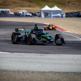 IndyCar: Agustín Canapino dejó atrás un entrenamiento muy cortado en Laguna Seca