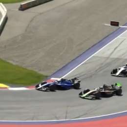 F2: espectacular sobrepaso de Colapinto a Durksen para alcanzar el 2° lugar