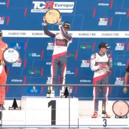 TCR Europe: así sonó el himno argentino en el podio tras la victoria de Montenegro en Spa