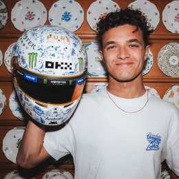 F1: ¡Arte en pista! Norris mostró su casco pintado a mano para el GP de Hungría