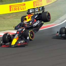 F1: Verstappen fue el límite y casi lo elimina a Hamilton en el final del GP de Hungría