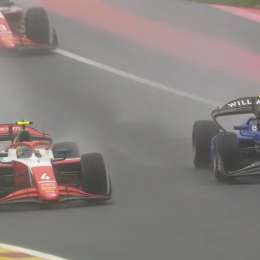 F2: el áspero duelo entre Colapinto y Antonelli en la curva Eau Rouge de Bélgica
