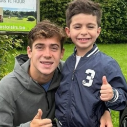 El joven piloto "Goyito" Gómez viajó a Bélgica y conoció a su ídolo Colapinto