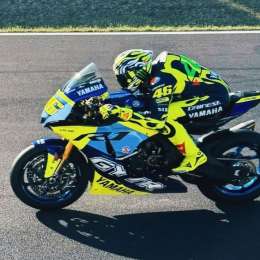 MotoGP: Valentino Rossi volvió a subirse a una moto de Yamaha en Misano