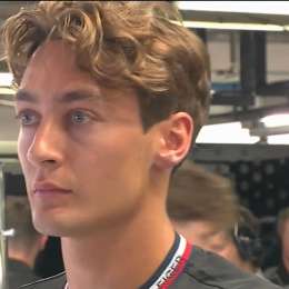 F1: la frustración de Russell tras ver el accidente de Antonelli con su Mercedes en Monza