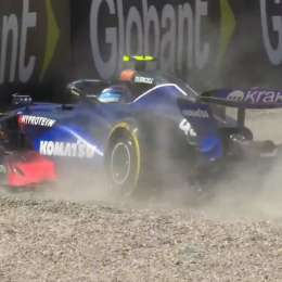 F1: el susto de Colapinto en el final de la primera práctica en Monza