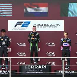 F2: el himno de Paraguay sonó en el podio en Azerbaiyán de la mano de Duerksen