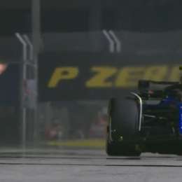F1: Colapinto da sus primeras vueltas con el Williams en la noche de Singapur