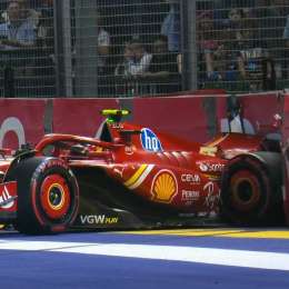 F1: el insólito accidente de Sainz que lo dejó sin chances de pelear por la pole en Singapur