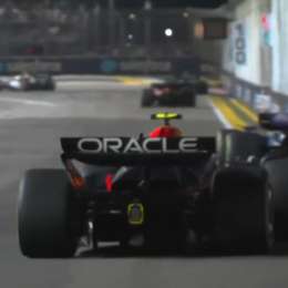 F1: ¡Al límite! Colapinto roza los muros para defenderse de Checo Pérez en Singapur