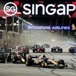 F1: ¡Tremendo Colapinto! Así se vivió la largada del GP de Singapur desde distintos ángulos