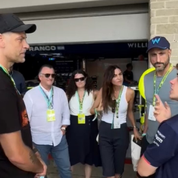F1: Ginóbili y Oberto visitaron a Colapinto en el GP de Estados Unidos