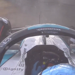 F1: ¡A bordo! Así fue el accidente de Russell que generó la bandera roja en la clasificación de Austin