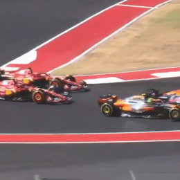 F1: así fue la frenética largada del GP de Estados Unidos con Leclerc primero