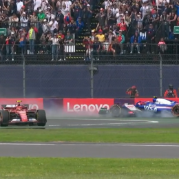 F1: el duro toque entre Tsunoda y Albon en la largada del GP de México