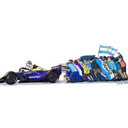 El “DRS Humano”, la historia del dibujo sobre Colapinto que se hizo viral