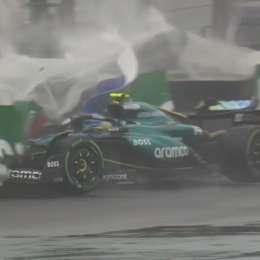 F1: ¡Más problemas para Aston Martin! así fue el fuerte golpe de Alonso durante la Qualy en Brasil