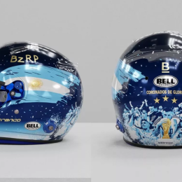 F1: Colapinto estrenará un casco en homenaje a la consagración de la Selección Argentina en Qatar 2022