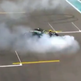 F1: la emotiva despedida de Hamilton de Mercedes con el show de trompos en Abu Dhabi