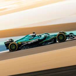 F1: el nuevo Aston Martin AMR25 salió a pista por primera vez en Bahrein