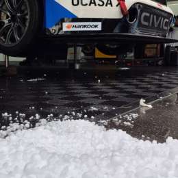 Una tormenta con granizo azotó los boxes del TCR South America en Rosario