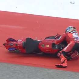 MotoGP: ¡Drama en Austin! Marc Márquez se fue al suelo cuando ganaba con comodidad