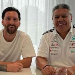 La foto viral de Chiqui Tapia y Messi con la remera de Mercedes