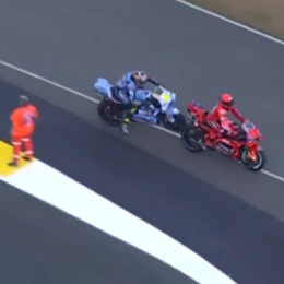 MotoGP: ¡Insólito! Aldeguer le pegó a Marc Márquez en la vuelta de honor del Sprint en Francia
