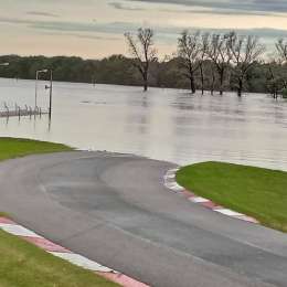 Las impactantes imágenes del circuito costanero de Arrecifes tras el temporal en Buenos Aires