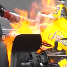 IndyCar: ¡Dramático! Fuego en el auto de Rossi en las 500 Millas de Indianápolis
