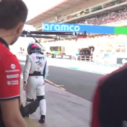 F1: la frustración de Colapinto al llegar a los boxes tras no completar la clasificación en España