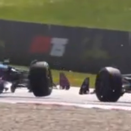 F1: la reacción de Colapinto al toque de Tsunoda en el Gran Premio de Austria